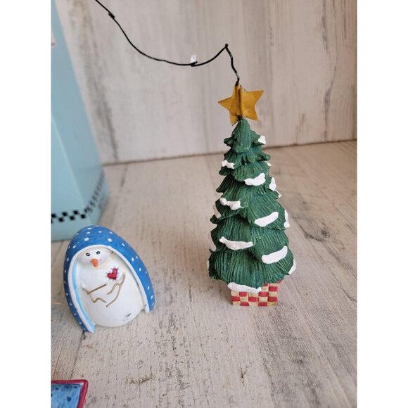 Jolly follies snowman nativity scene religious Xmas decor set Sandi Gore evans - Picture 5 of 10